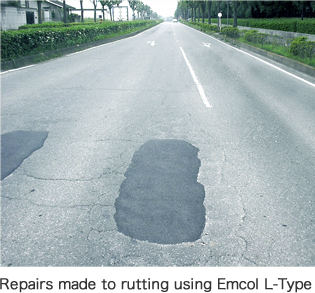 Repairs made to rutting using Emcol L-Type
